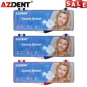 AZDENT Dental Orthodontic Ceramic Brackets Braces Roth/MBT 018/022 Hooks 345 - Picture 1 of 36