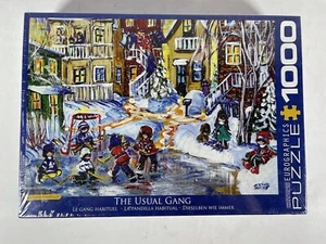 THE USUAL GANG Kinder Winter Szene Puzzle 1000 Teile Katerina Mertikas Hockey NEU - Bild 1 von 5
