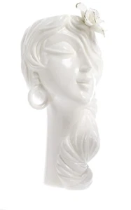 Vaso Decorazione Moderna Volto Donna 34.4 cm in Porcellana Mandorle Bomboniere - Bild 1 von 3