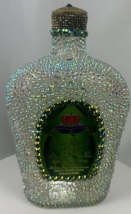 Crown Royal Apple Liquor Bottle/Decanter Embellished Handcrafted Bar Decor - Picture 1 of 4