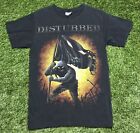 VTG 2000's Disturbed Band Concert Tour T-Shirt Men's S Double Sided Distressed