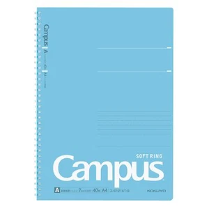 KOKUYO Campus Soft Ring Notebook A4 Dotted A-lined 40 Sheets Blue - Picture 1 of 9