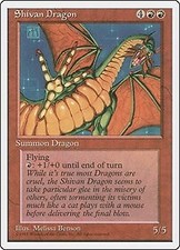 Shivan Dragon X (4) 4th Edition Excellent/Near Mint (RG) 4RCards