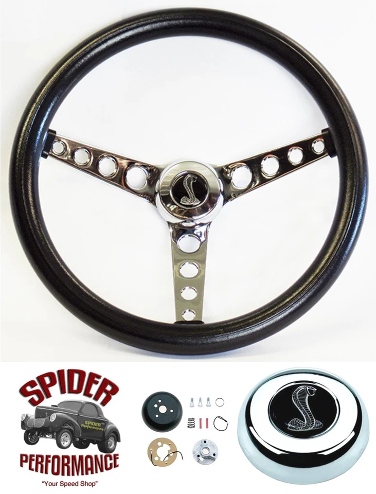 1970-1976 Torino Gran Torino steering wheel COBRA 14 1/2" CLASSIC CHROME — 第 1/4 张图片