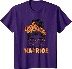 Multiple Sclerosis Awareness March Month Warrior Ms Youth Unisex T-shirt - Picture 1 of 3