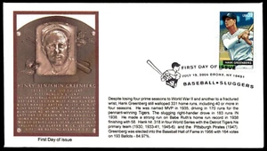 2006 FDC Baseball Sluggers Hank Greenberg Hall of Fame 1956 Unknown Cachet - Picture 1 of 2