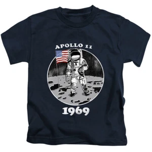 NASA Apollo 11 Boys T-Shirt Man on the Moon Navy Tee - Picture 1 of 1