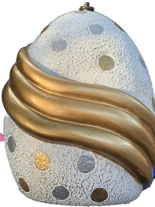 Timmy Woods Of Beverly Hills Egg Designer Handbag Clutch Bag Purse White Gold - Picture 1 of 6