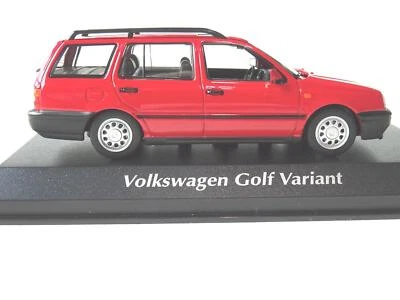 Volkswagen VW Golf 3 Variante Modellino Auto Mini Maxichamps 1:43 Rot 940055511 - Immagine 1 di 3