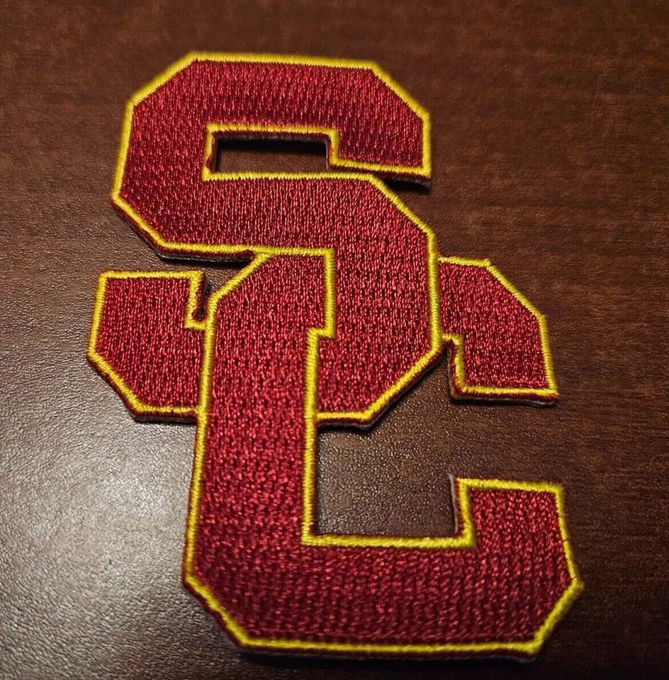 USC Trojans 3” Iron On Embroidered Patch FREE Shipping!!