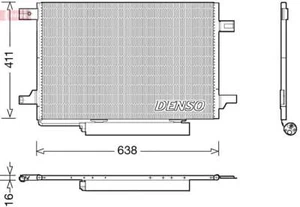 DENSO AC Condenser For MERCEDES W169 W245 04-12 1695000754 - Picture 1 of 1