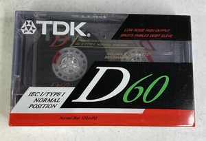 TDK D60 Type-I Blank Audio Cassette Tape Brand New Sealed - Picture 1 of 3