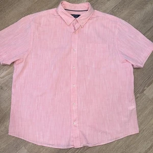 Maine New England Pure Cotton Short Sleeve Shirt In XL Extra Large Pink - Picture 1 of 5