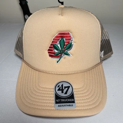 Chapéu caminhoneiro Ohio State Buckeyes '47 marca | Snapback ajustável, frente de espuma NCAA - Imagem 1 de 4