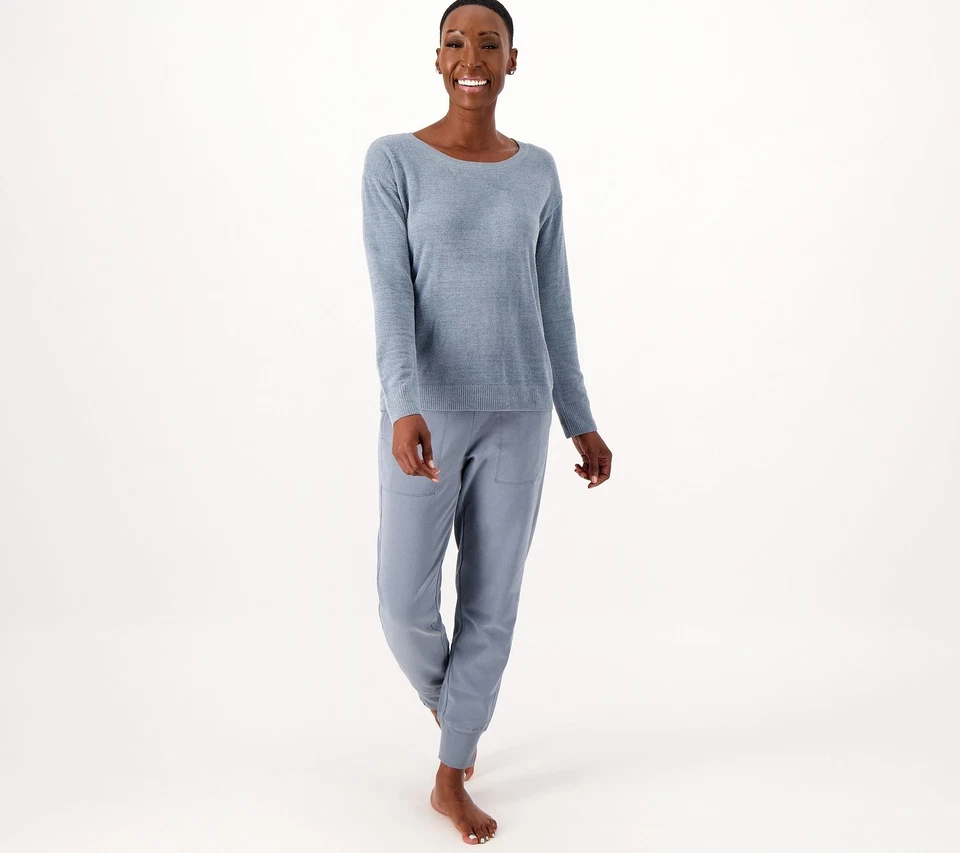 Conjunto de salón Barefoot Dreams CozyChic Ultra Lite Top con pantalón Malibu azul báltico Foto 1 de 1