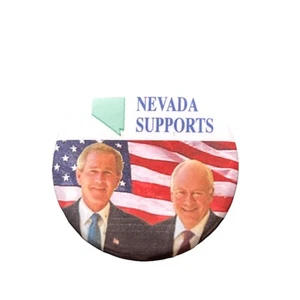 Prendedor George W. Bush 2004 para el presidente Nevada 50 State 1,75" botón Cheney - Imagen 1 de 2