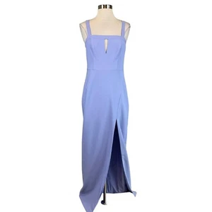Aidan Mattox Women's Formal Dress Size 4 Purple Crepe Cut Out Long Evening Gown - Picture 1 of 11