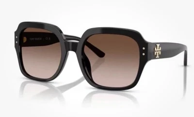 Tory Burch TY7143U 170913 56mm Black Frame Brown Gradient Sunglasses - Image 1 of 4