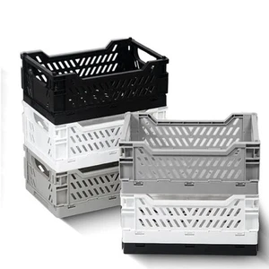 6-Pack Foldable Plastic Storage Crates for Organizing with Handles, Stackable... - Picture 1 of 7
