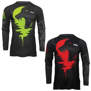 THOR PULSE MOTOCROSS MX BIKE JERSEY - COUNTING SHEEP BLACK RED GREEN - Picture 1 of 1