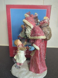 Large Vintage Santa Claus Figurine Father Christmas Statue 24cm - Foto 1 di 6