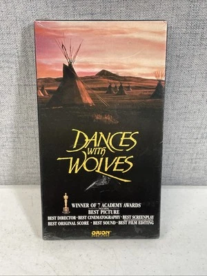 VHS Vintage Dances With Wolves FACTORY SEALED Premium Video Orion 1990 181 Min - Image 1 of 4