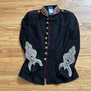 Ralph Lauren Cotton Metallic Cord Embellished Jacket Women’s Gr. 4 Military RARE - Bild 1 von 13