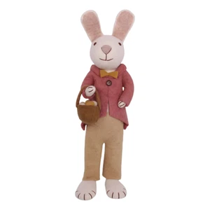 Talla Imports Felt Bunny With Jacket & Basket Of Easter Eggs - Extra Large - Picture 1 of 1