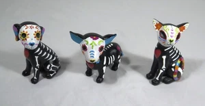 Day Of The Dead Cat and Dog Resin Figurines - Picture 1 of 4
