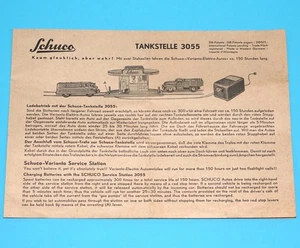 SCHUCO VARIANTO 3054 GAS STATION TANKSTELLE ORIGINAL SPARE INSTRUCTIONS 1950s... - Bild 1 von 3