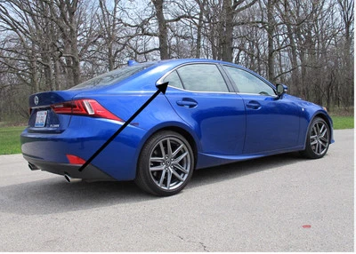 Lexus IS200T 2016 2017 puerta trasera derecha ventana fija vidrio OEM 68188-53040 Foto 1 de 4