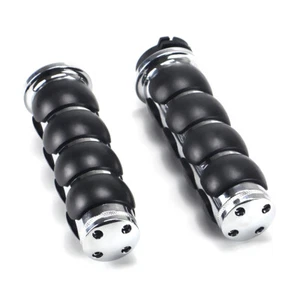 1" Motorcycle Handlebar Handle Grips For Suzuki Intruder LC1500 Chrome - Picture 1 of 5