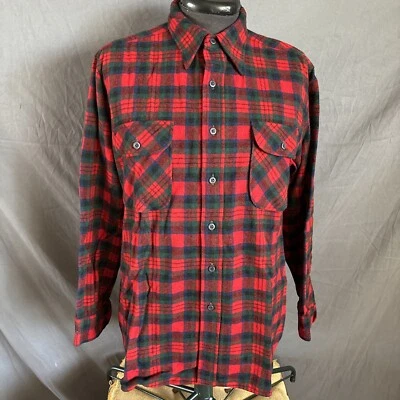 De colección Pendleton Lana Rojo Búfalo Cuadros Caza Macduff Tartán EE. UU. Grande Cuadros Foto 1 de 4