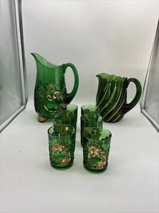 EAPG Croesus grüner Krug und 6 Becher. Mit Bonuskrug - Bild 1 von 24