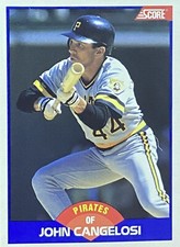 1989 Score #601 John Cangelosi Pittsburgh Pirates Baseball Card