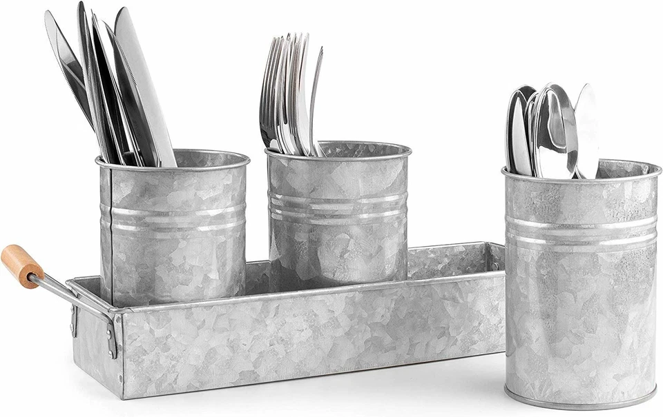 Royalty Art Galvanized Planter Buckets and Rectangular Pot Base for... - Image 1 of 1