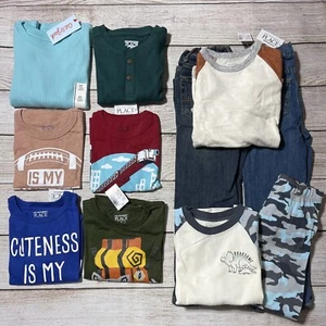 Boys 4T Lot Of Clothes. NWT! 11 Pieces For Fall And Winter. Jeans, Shirts, Pj’s - Picture 1 of 16