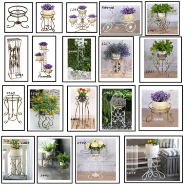 Blumenständer Blumentopfständer Handarbeit Metall Pflanzen Blumen Säule - Bild 1 von 2