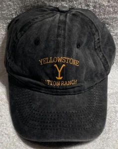NUOVO cappello regolabile Yellowstone Dutton Ranch - scritta grigio antracite/giallo - Foto 1 di 4