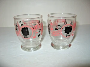Vintage Retro Mr. & Mrs. Bartender Schnapsgläser 50er Jahre - Bild 1 von 6