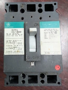 🤪 GE GENERAL ELECTRIC 125 AMP SCHUTZSCHALTER 600 VAC 3 POLIG TED136125 - Bild 1 von 8