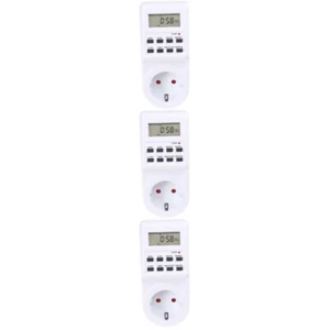 3 Pezzi Timer Con Presa Timer Adattatore Presa - Foto 1 di 12