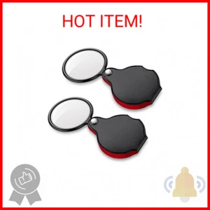 2PCS Upgrade 10X Small Magnifying Glasses for Kids/Senior, Pocket Magnifier for - Picture 1 of 2