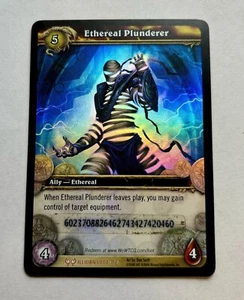 WORLD OF WARCRAFT ETHEREAL PLUNDERER Loot Card scratched WOW TCG ILLIDAN Read - Picture 1 of 4