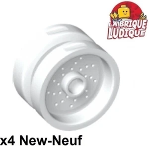 Lego 4x roue jante wheel 18mm D. x 12mm disc brake rotor blanc/white 66727 NEW - Picture 1 of 1
