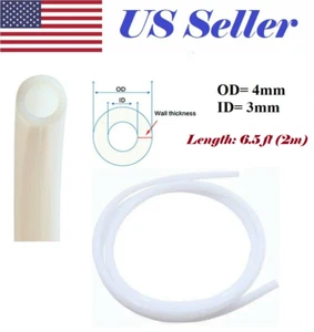 2M PTFE Rury teflonowe do rury Bowdena 3mm ID 4mm OD 3mm Drukarka 3D Wytłaczarka - Zdjęcie 1 z 1