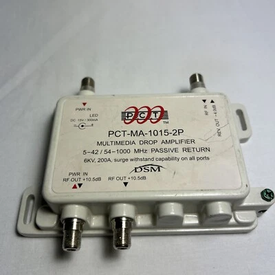 PCT-MA-1015-2P Multimedia Drop Amplifier 5-42 / 54-1000 MHz Passive Return 6kV - Image 1 of 4