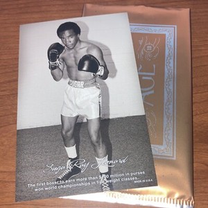 2013 Panini Golden Age Box Topper Exhibit Sugar Ray Leonard #37 w/ Top Loader