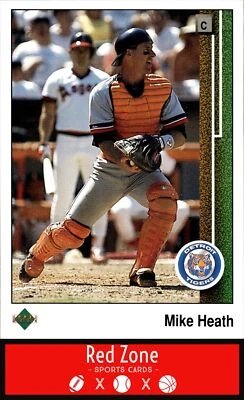 1989 Upper Deck - #654 Mike Heath NM Set Break. - Image 1 of 2