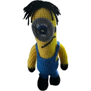 Muñeca de peluche inspirada en minion amigurumi ganchillo hecho a mano Despicable Me 12" - Imagen 1 de 3